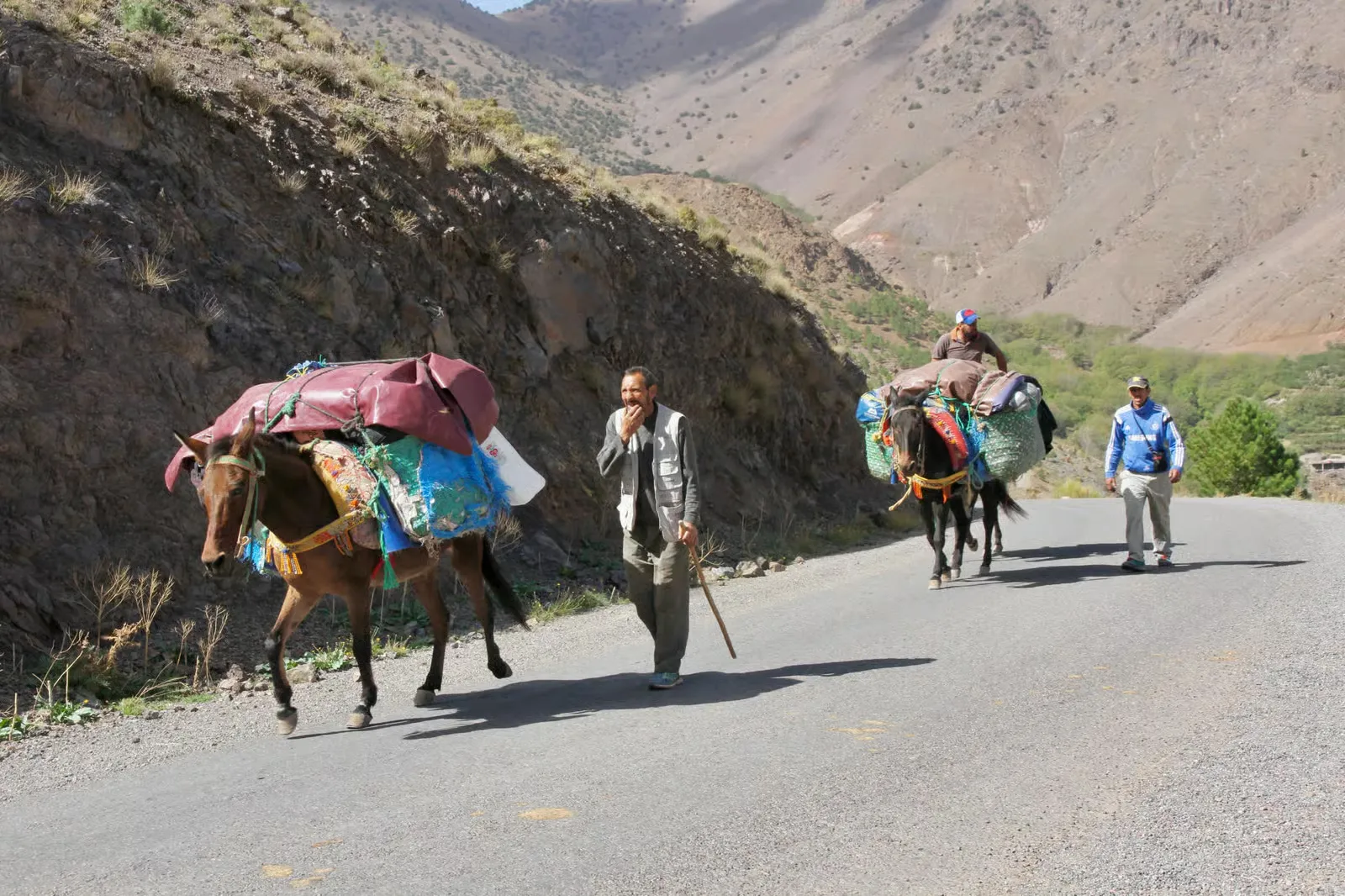 Berber village nestled in the Atlas Mountains valleys